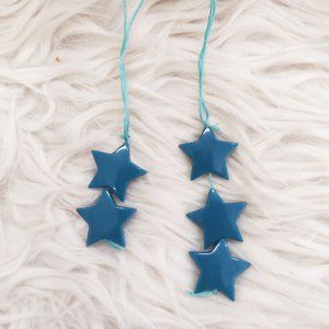 Set of 2 Acrylic Star Christmas Tree Ornaments
